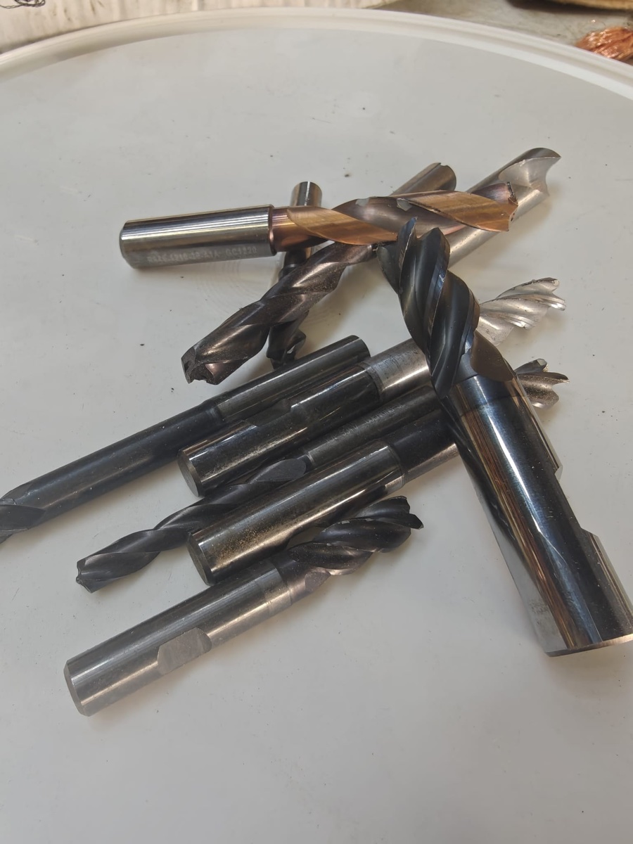 Assorted carbide drills endmills scrap